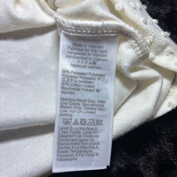 J . Crew Women's Cream Ivory Flutter Cap Sleeve Fairy Core Romantic Blouse, S - Picture 7 of 7